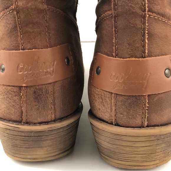 Coolway Boots Women 8/41 Brown Leather Ankle Carlin - Picture 10 of 14